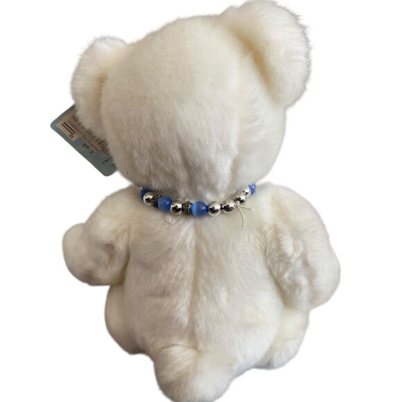 Fiesta Charmpals White Teddy Bear 7.5” Plush Alaska Embroidered - Picture 5 of 6